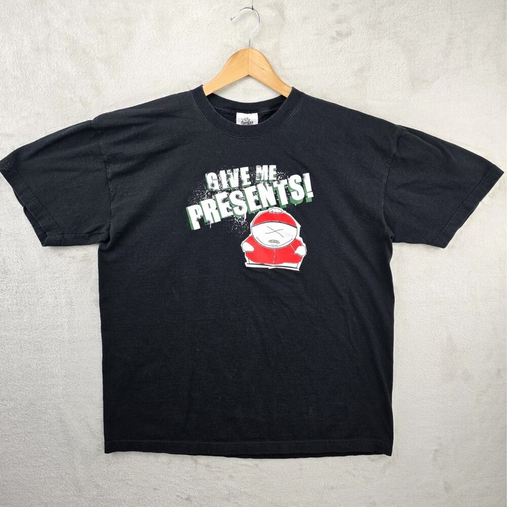 Vintage South Park Cartma Give Me Presents Shirt XL Comedy Central Cartoon Y2K